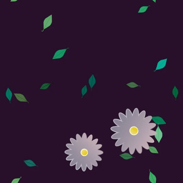 Flores Botánicas Fondo Ilustración Vectorial — Archivo Imágenes Vectoriales