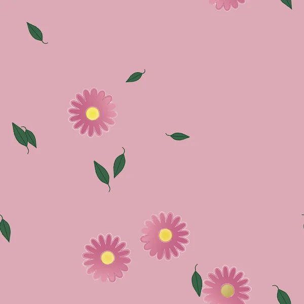 Farbigen Floralen Hintergrund Mit Blumen Vektorillustration — Stockvektor