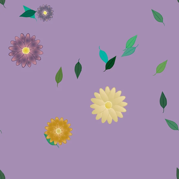 Farbigen Floralen Hintergrund Blumen Vektor Illustration — Stockvektor