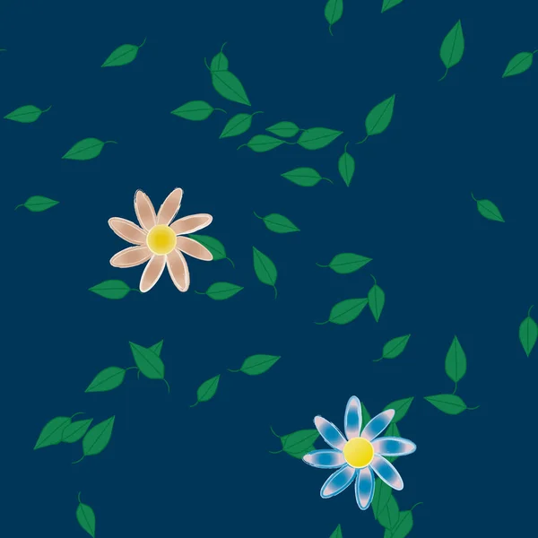 Farbigen Floralen Hintergrund Blumen Vektor Illustration — Stockvektor