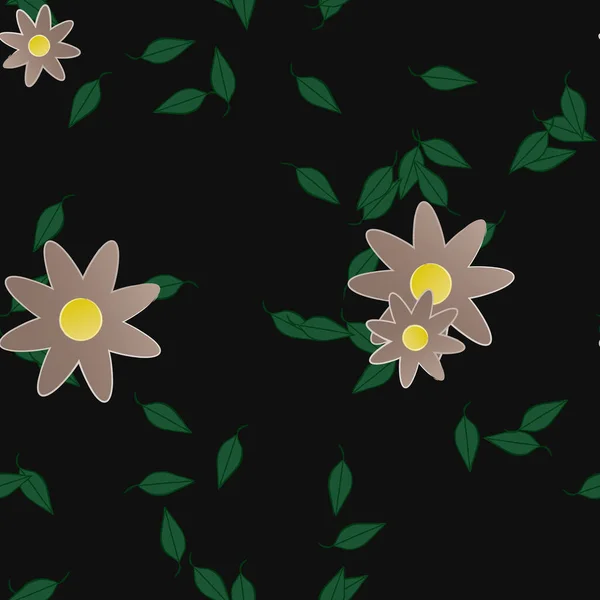 Fundo Flores Botânicas Ilustração Vetorial —  Vetores de Stock