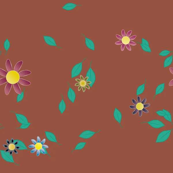 Bahar Çiçekleri Arka Planı Vektör Illüstrasyonu — Stok Vektör
