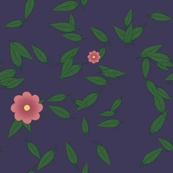 Botaniska Blommor Bakgrund Vektor Illustration — Stock vektor