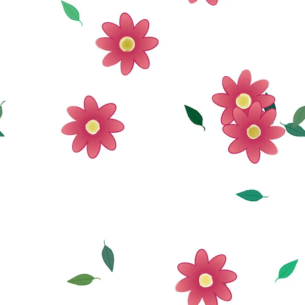 Fundo Floral Colorido Com Flores Ilustração Vetorial — Vetor de Stock