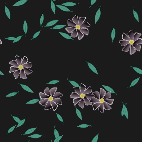 Květiny Květ Tapety Květinové Listy Vektorové Ilustrace — Stockový vektor