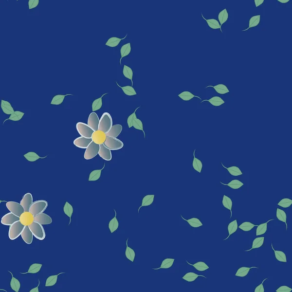 Kwiaty Kwitną Tapety Kwiaty Liści Wektor Ilustracja — Wektor stockowy