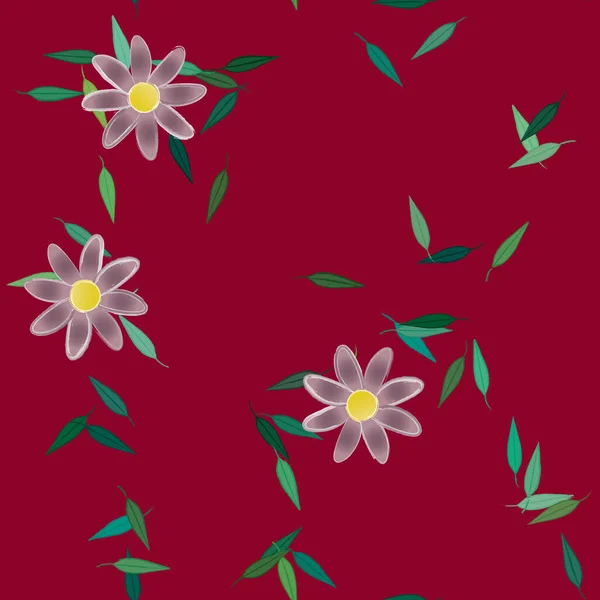 Bloesem Gebladerte Bloemen Bloei Behang Vector Illustratie — Stockvector