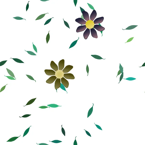 Botanical Flowers Background Vector Illustration — Stock Vector