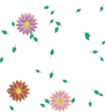 Kusursuz çiçek şablonu, soyut duvar kağıdı, vektör illüstrasyonu  