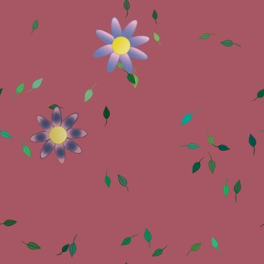 Kusursuz çiçek şablonu, soyut duvar kağıdı, vektör illüstrasyonu  