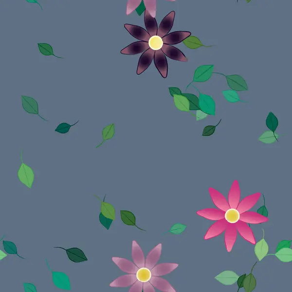 Plantilla Floral Sin Costuras Fondo Pantalla Abstracto Ilustración Vectorial — Archivo Imágenes Vectoriales