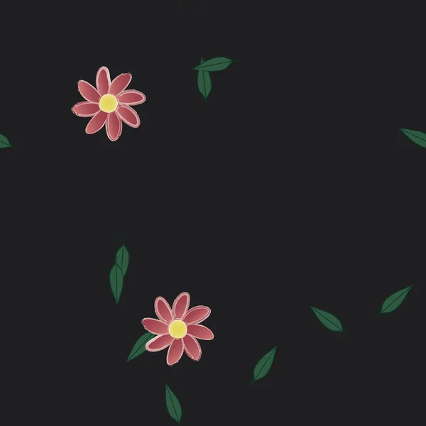 シームレスな花のテンプレート抽象的な壁紙ベクターイラスト — ストックベクタ