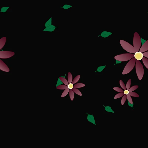 Naadloze Bloemen Template Abstracte Achtergrond Vector Illustratie — Stockvector