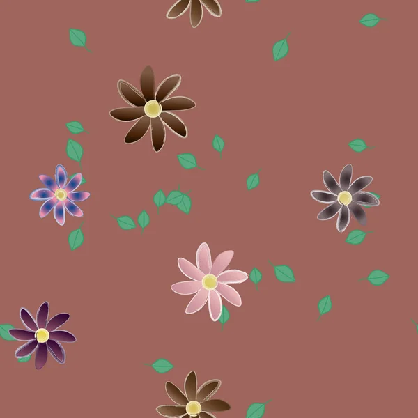 Naadloze Bloemen Template Abstracte Achtergrond Vector Illustratie — Stockvector