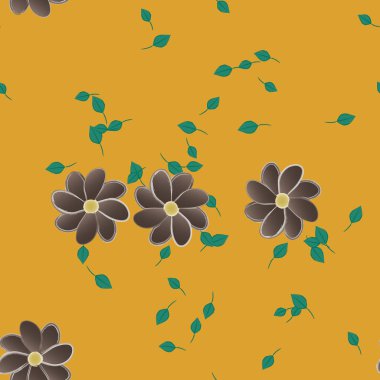 Kusursuz çiçek şablonu, soyut duvar kağıdı, vektör illüstrasyonu  