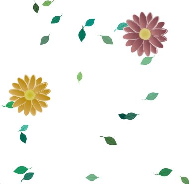 Kusursuz çiçek şablonu, soyut duvar kağıdı, vektör illüstrasyonu  