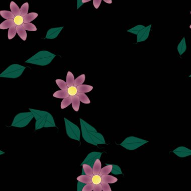 Kusursuz çiçek şablonu, soyut duvar kağıdı, vektör illüstrasyonu  