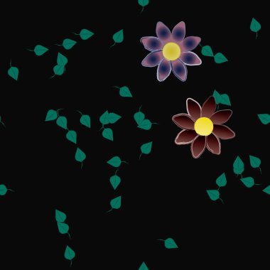 Kusursuz çiçek şablonu, soyut duvar kağıdı, vektör illüstrasyonu  