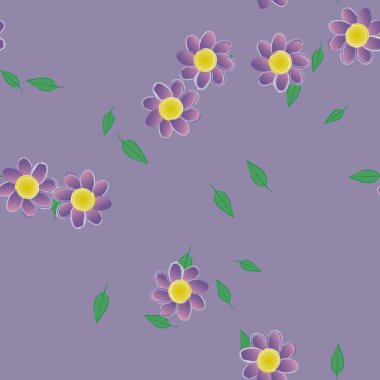 Kusursuz çiçek şablonu, soyut duvar kağıdı, vektör illüstrasyonu  