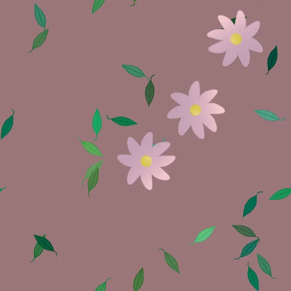 Plantilla Floral Sin Costuras Fondo Pantalla Abstracto Ilustración Vectorial — Vector de stock