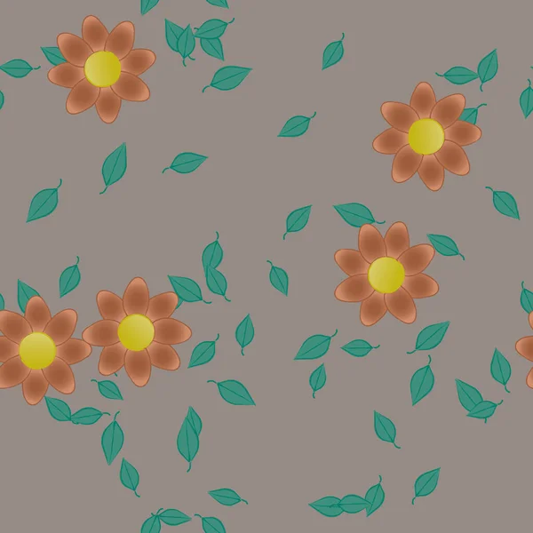 Plantilla Floral Sin Costuras Fondo Pantalla Abstracto Ilustración Vectorial — Vector de stock