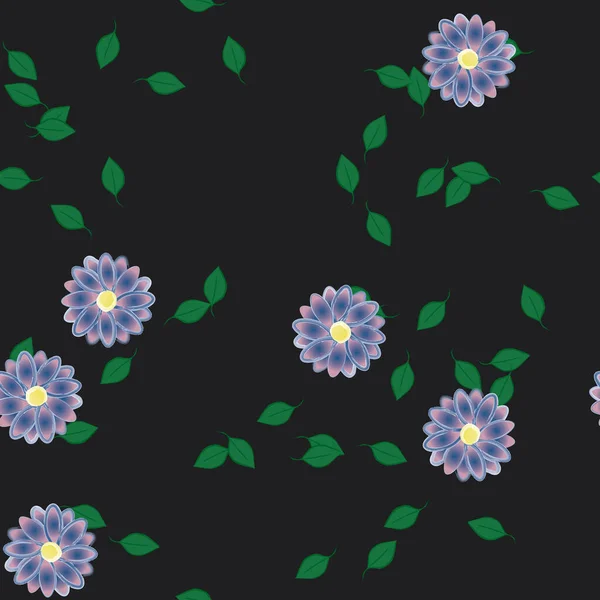 Plantilla Floral Sin Costuras Fondo Pantalla Abstracto Ilustración Vectorial — Vector de stock