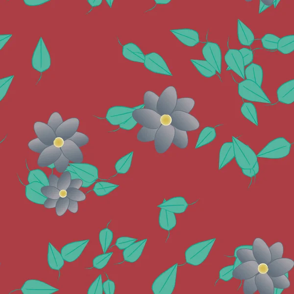 Plantilla Floral Sin Costuras Fondo Pantalla Abstracto Ilustración Vectorial — Vector de stock