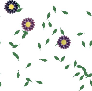 Kusursuz çiçek şablonu, soyut duvar kağıdı, vektör illüstrasyonu  