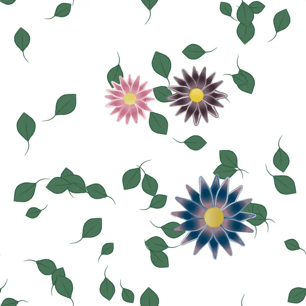 Plantilla Floral Sin Costuras Fondo Pantalla Abstracto Ilustración Vectorial — Archivo Imágenes Vectoriales