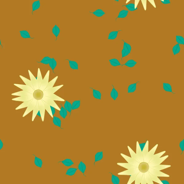 Plantilla Floral Sin Costuras Fondo Pantalla Abstracto Ilustración Vectorial — Archivo Imágenes Vectoriales