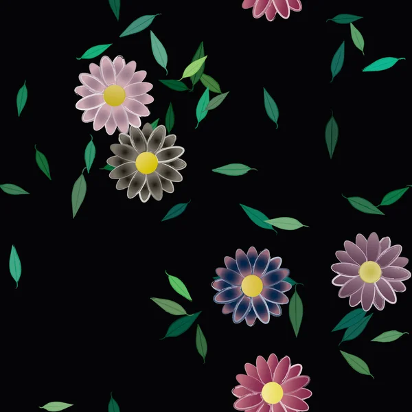 Naadloze Bloemen Template Abstracte Achtergrond Vector Illustratie — Stockvector