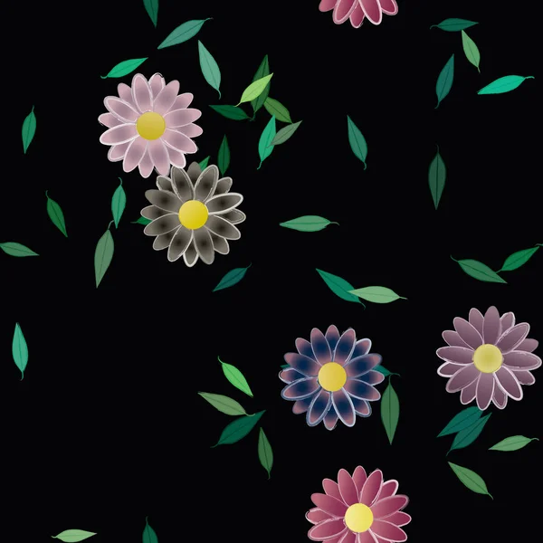 Plantilla Floral Sin Costuras Fondo Pantalla Abstracto Ilustración Vectorial — Archivo Imágenes Vectoriales