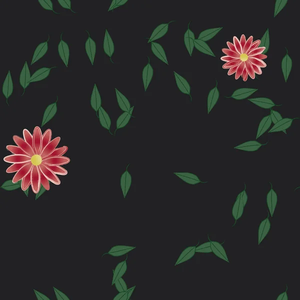 无缝花卉模板 抽象壁纸 矢量插图 — 图库矢量图片
