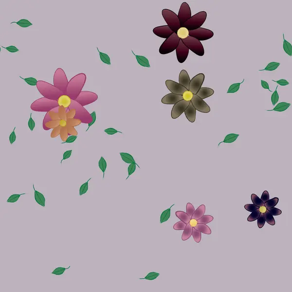 Bezešvé Květinové Šablony Abstraktní Tapety Vektorové Ilustrace — Stockový vektor