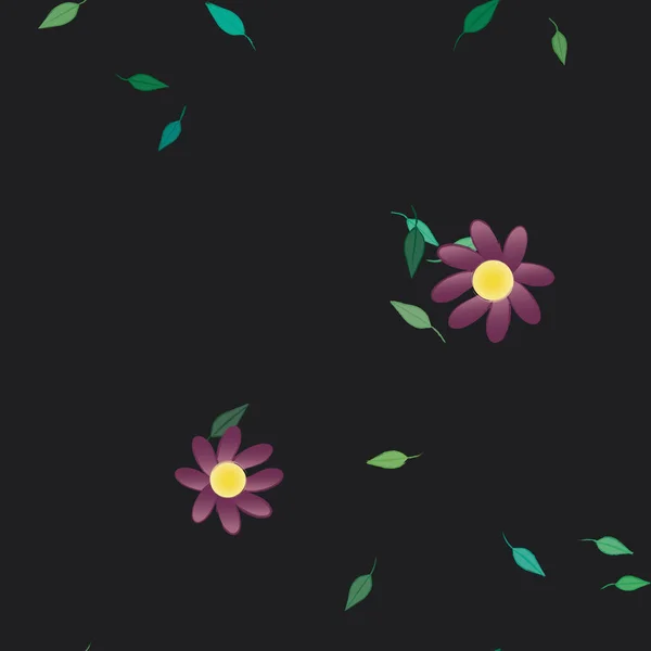 Plantilla Floral Sin Costuras Fondo Pantalla Abstracto Ilustración Vectorial — Vector de stock