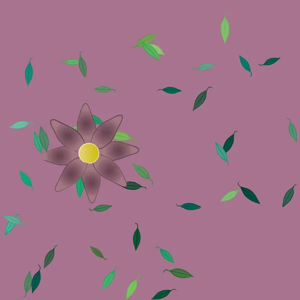 Bloesem Gebladerte Bloemen Bloei Behang Vector Illustratie — Stockvector