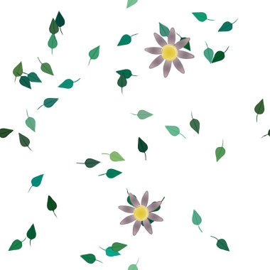 Çiçek yaprakları, çiçekler duvar kağıtları, vektör illüstrasyonları..