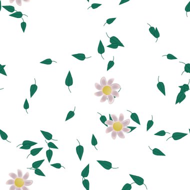 soyut çiçekler ve yapraklar, çiçekler duvar kağıtları, vektör illüstrasyonu