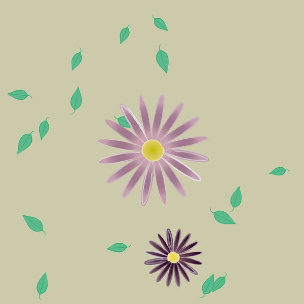 Abstracte Bloesem Gebladerte Bloemen Bloei Behang Vector Illustratie — Stockvector