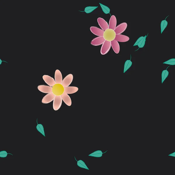 Абстрактный Цветок Листва Цветы Цветут Обои Векторная Иллюстрация — стоковый вектор