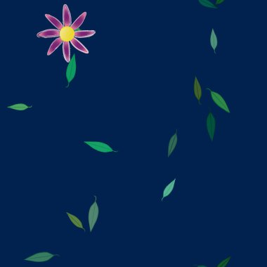 Çiçek yaprakları, çiçekler duvar kağıtları, vektör illüstrasyonları..