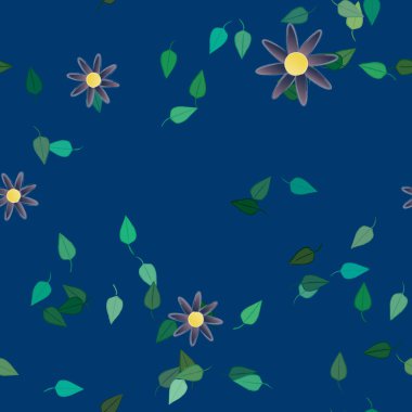 soyut çiçekler ve yapraklar, çiçekler duvar kağıtları, vektör illüstrasyonu