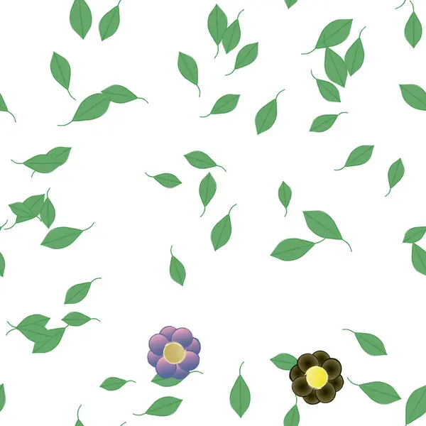 Abstrakt Blomst Løv Blomster Blomstre Tapet Vektor Illustration – Stock-vektor