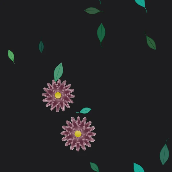 Abstracte Bloesem Gebladerte Bloemen Bloei Behang Vector Illustratie — Stockvector