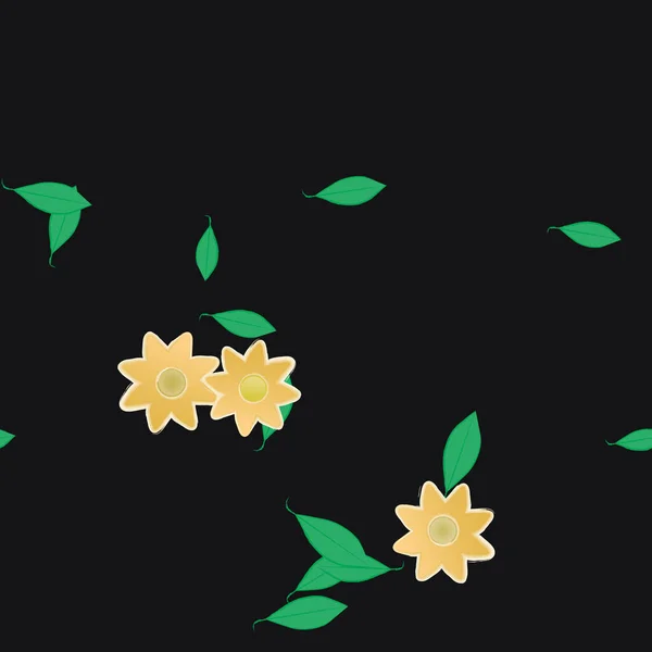 Abstrakt Blomma Och Bladverk Blommor Blomma Tapet Vektor Illustration — Stock vektor