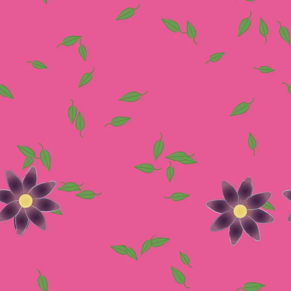 Flor Abstracta Follaje Flores Florecen Fondo Pantalla Vector Ilustración — Vector de stock