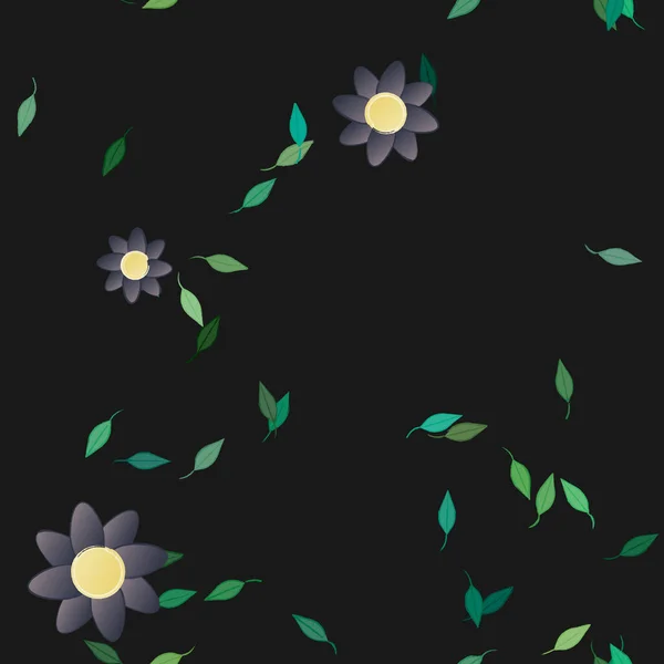 Abstrakt Blomma Och Bladverk Blommor Blomma Tapet Vektor Illustration — Stock vektor