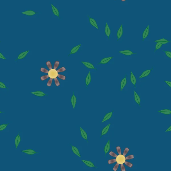 Bloesem Gebladerte Bloemen Bloei Behang Vector Illustratie — Stockvector