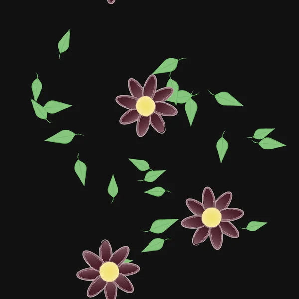 추상적 잎사귀 꽃무늬 일러스트 — 스톡 벡터