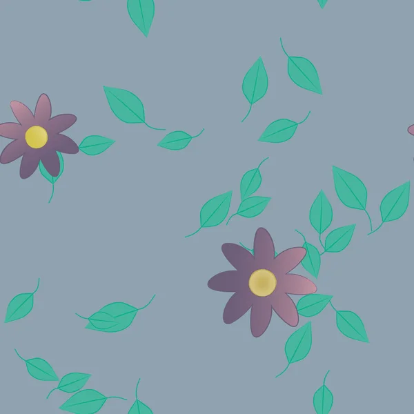 Bloesem Gebladerte Bloemen Bloei Behang Vector Illustratie — Stockvector